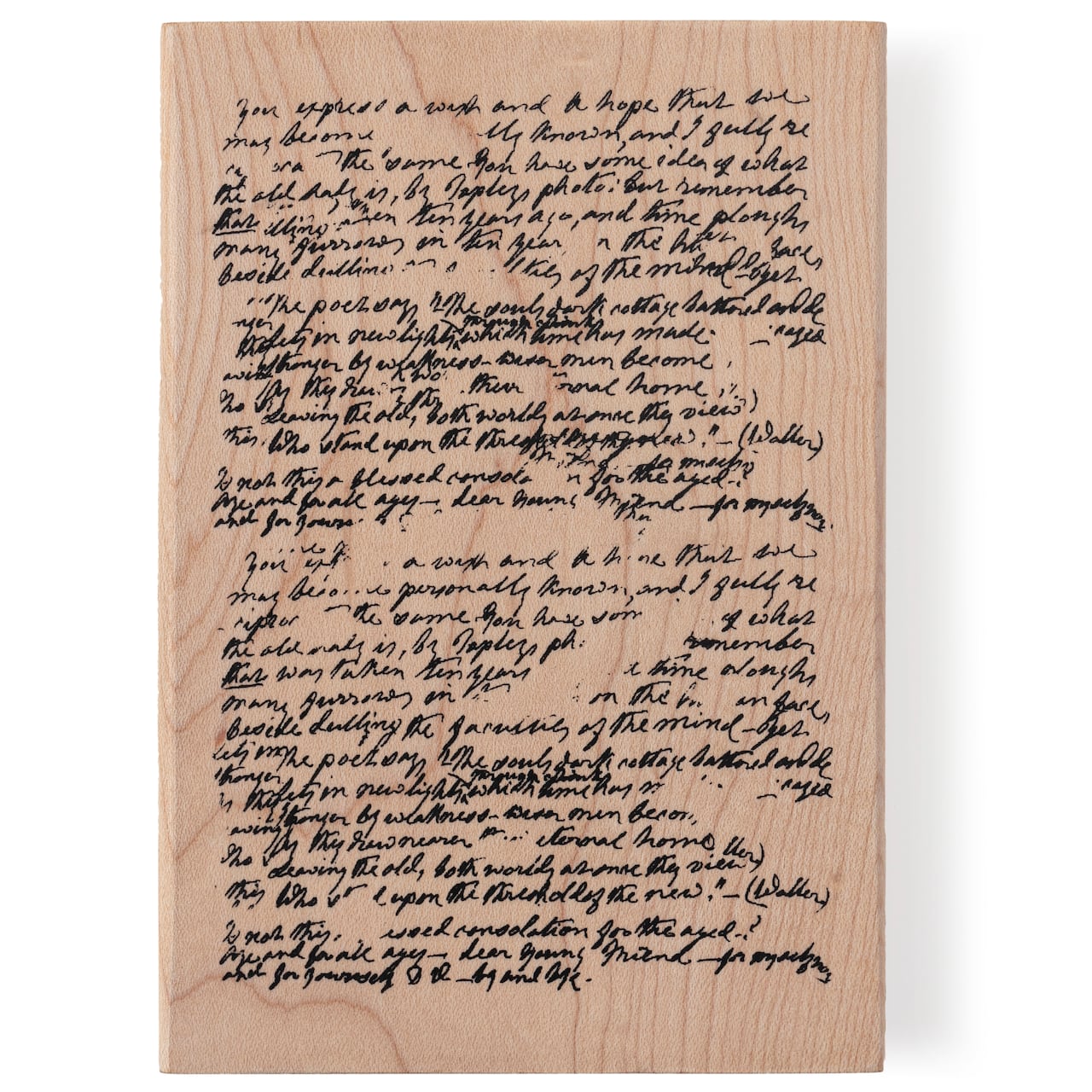 Manuscript Wood Stamp by Recollections&#x2122;